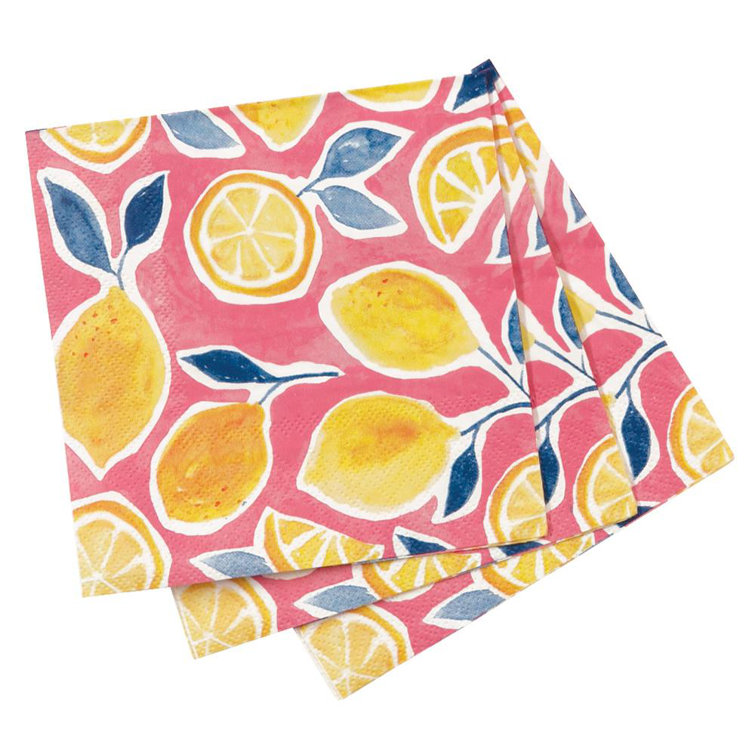 Rockflowerpaper 20 Piece Lemons Paper Napkin Wayfair